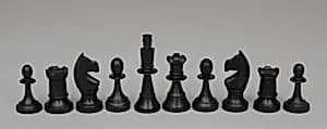 Chessmen (32) and box by Unknown Artist