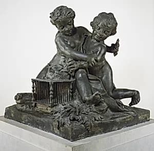 Children playing with birds by Francesco Ladatte