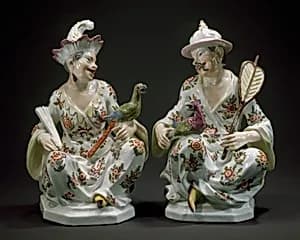 Chinese Couple by Johann Joachim Kändler|Meissen Manufactory
