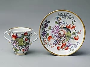Chocolate beaker and saucer by Vienna|Claudius Innocentius Du Paquier period