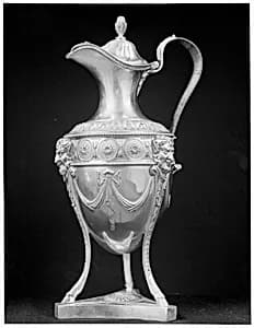 Chocolate pot with cover by Elkington & Co.