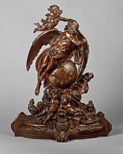 Clock with Father Time by Cartier|Albert-Ernest Carrier-Belleuse|Guéret Frêres|Vincenti et Cie