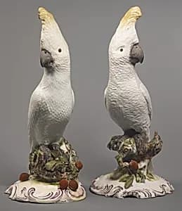 Cockatoo (one of a pair) by Ludwigsburg Porcelain Manufactory|Johann Jakob Louis