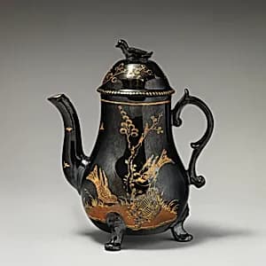 Coffeepot by Jackfield Pottery, Shropshire, England