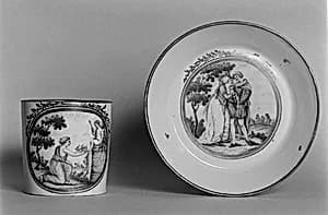 Cup and saucer by Wallendorf Porcelain Manufactory