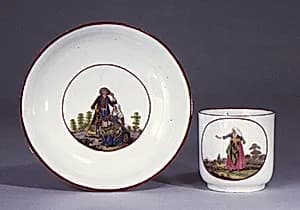 Cup and saucer by Royal Porcelain Manufactory, Naples