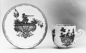 Cup and saucer by Meissen Manufactory