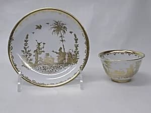 Cup and saucer by Meissen Manufactory|Bartholomäus Seuter