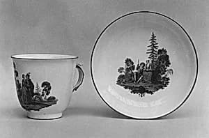 Cup and saucer by Meissen Manufactory