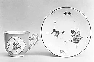 Cup and saucer by Meissen Manufactory