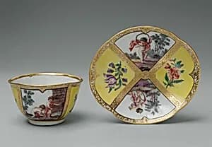 Cup and saucer by Doccia Porcelain Manufactory|Marchese Carlo Ginori|Jacques Stella|Claudine Bouzonnet Stella