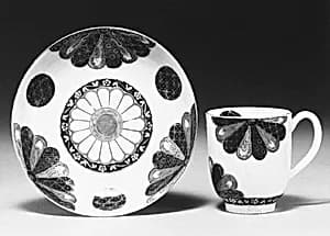 Cup and saucer by Worcester factory