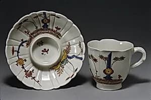 Cup and saucer by Saint-Cloud factory