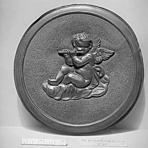 Cupid playing flute by Unknown Artist
