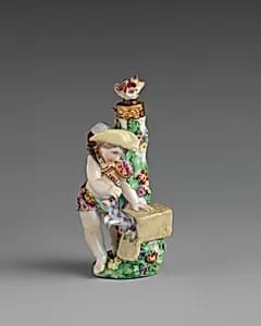 Cupid with dog by Chelsea Porcelain Manufactory