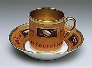 Cups and saucers (3) by Unknown Artist
