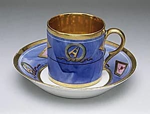 Cups and saucers (3) by Unknown Artist