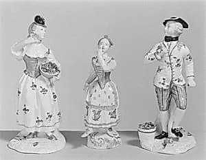 Dancing girl by Ansbach Pottery and Porcelain Manufactory