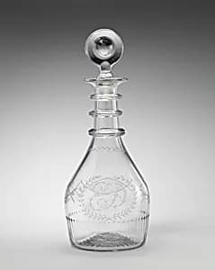 Decanter (one of a pair) by Cork Glass Company