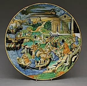 Dish by Marcantonio Raimondi|Raphael (Raffaello Sanzio or Santi)|Giulio Romano|Fra Xanto Avelli da Rovigo