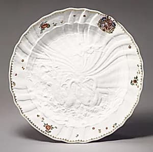 Dish (part of a service) by Meissen Manufactory|Johann Leonhard Buggels|Wenceslaus Hollar|Francis Barlow