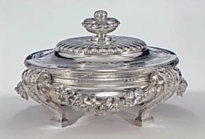 Dish with cover and liner by Jacques-Nicolas Roettiers
