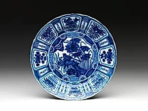 Dish with flowers and birds by Unknown Artist