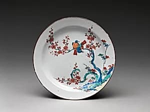 Dish with flowers and birds by Unknown Artist
