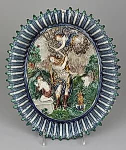 Dish with sacrifice of Isaac by Unknown Artist
