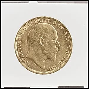 Edward VII sovereign by Benedetto Pistrucci|G.W. DeSaulles