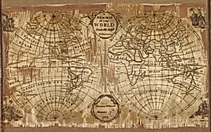 Embroidered map sampler by Unknown Artist
