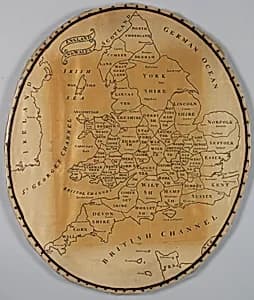 Embroidered map sampler by Unknown Artist