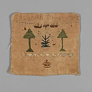 Embroidered pocket by Unknown Artist