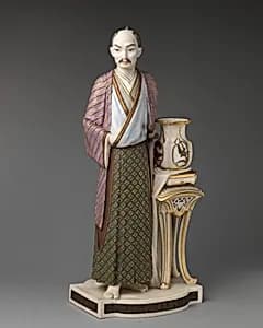 Figure of Japanese man by Worcester factory|James Hadley