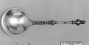 Figure-top spoon by Jan van Staaten