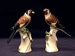 Finch (one of a pair) by Meissen Manufactory