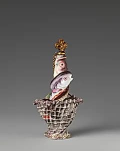 Fish in net by Chelsea Porcelain Manufactory