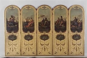 Five-fold screen by Jean Jacques François Le Barbier