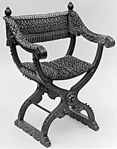 Folding armchair by Unknown Artist