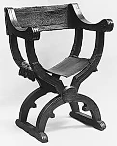 Folding armchair by Unknown Artist