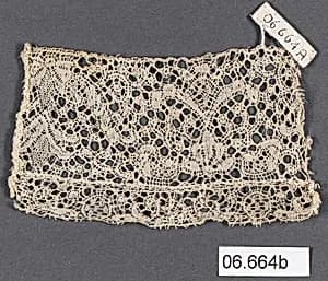 Fragment of bobbin lace by Unknown Artist
