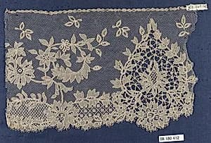 Fragment of Carrickmacross lace by Unknown Artist