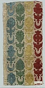 Fragment of polychrome velvet by Unknown Artist