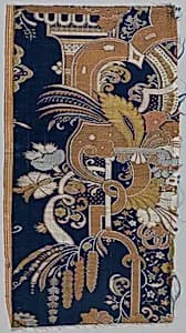 Fragment of woven silk by Unknown Artist