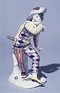 Frightened Harlequin by Meissen Manufactory|Johann Joachim Kändler