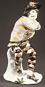 Frightened Harlequin by Meissen Manufactory