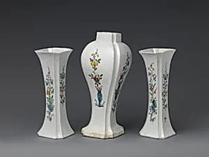 Garniture of three vases by Unknown Artist