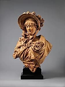 Girl in a Straw Bonnet by Albert-Ernest Carrier-Belleuse