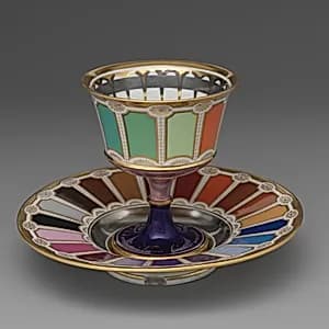 Goblet and saucer by Imperial Porcelain Manufactory 