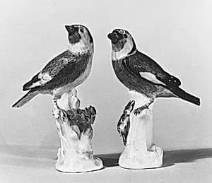 Goldfinch (one of a pair) by Meissen Manufactory|Johann Joachim Kändler